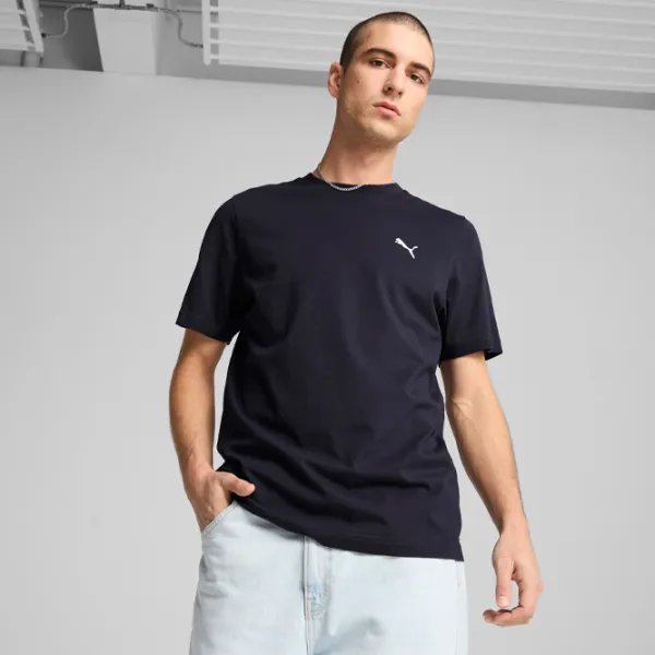 Футболка для мужчин Puma Ess Small Logo Tee 100% хлопок / Тёмно-синий photo 3 Футболка для мужчин Puma Ess Small Logo Tee 100% хлопок / Тёмно-синий photo 3