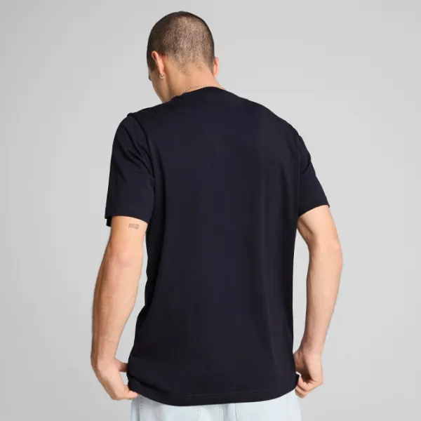 Tricou pentru bărbați Puma Ess Small Logo Tee 100% bumbac / Navy photo 4