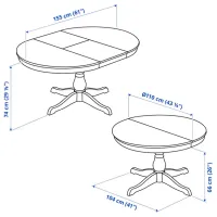 Set masă și scaune Ikea Ingatorp/Ingolf Ovală / PAL / White photo 4