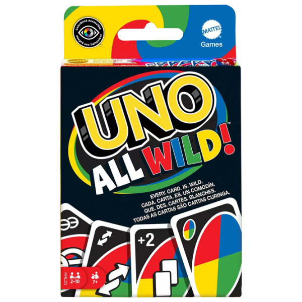 Настольная игра Mattel UNO All Wild 7+/ Uno photo 1 Настольная игра Mattel UNO All Wild 7+/ Uno photo 1