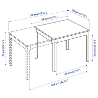 Set masă și scaune Ikea Ekedalen/Orrsta Dreptunghiulară / PAL / White photo 8