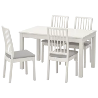 Обеденные стол со стульями Ikea Ekedalen/Orrsta Прямоугольная / ДСП / Белый