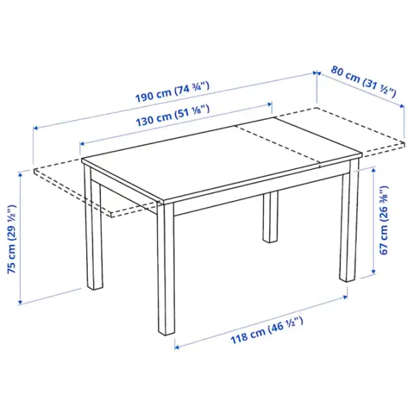 Обеденные стол со стульями Ikea Ekedalen/Orrsta Прямоугольная / ДСП / Белый photo 7