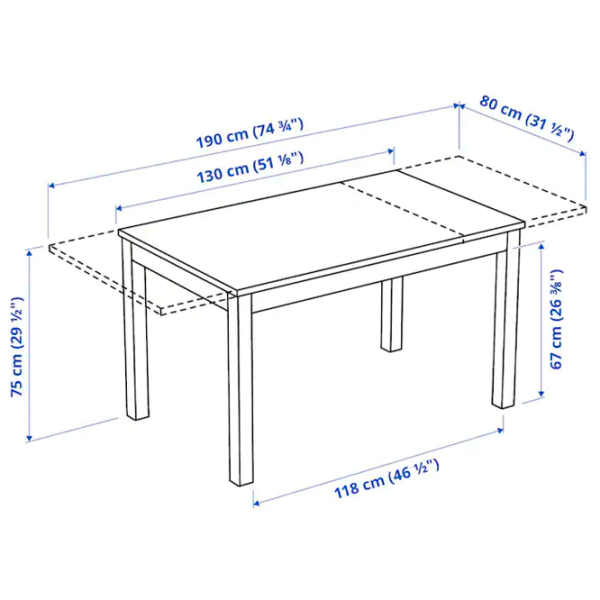 Обеденные стол со стульями Ikea Ekedalen/Orrsta Прямоугольная / ДСП / Белый photo 7