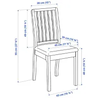 Обеденные стол со стульями Ikea Ekedalen/Orrsta Прямоугольная / ДСП / Белый photo 8