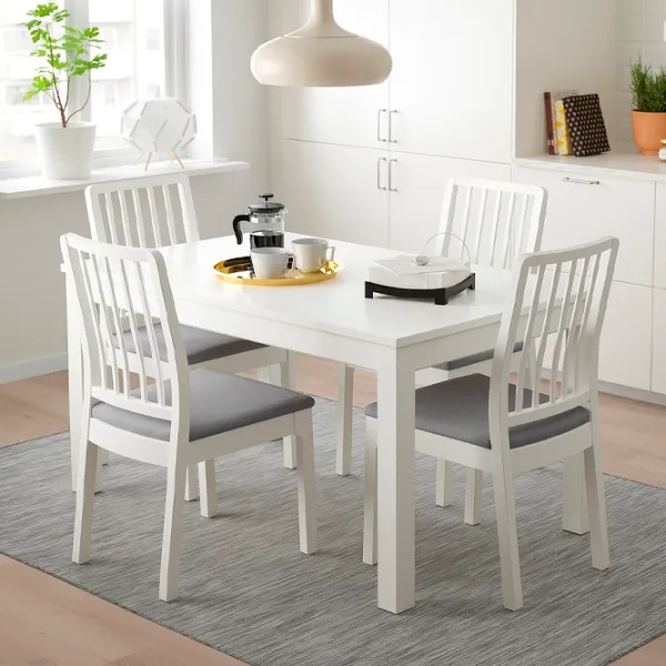 Обеденные стол со стульями Ikea Ekedalen/Orrsta Прямоугольная / ДСП / Белый photo 9