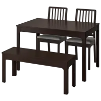 Обеденные стол со стульями Ikea Ekedalen/Orrsta Прямоугольная / ДСП / Тёмно-коричневый