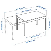 Обеденные стол со стульями Ikea Ekedalen/Orrsta Прямоугольная / ДСП / Тёмно-коричневый photo 5