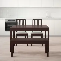Обеденные стол со стульями Ikea Ekedalen/Orrsta Прямоугольная / ДСП / Тёмно-коричневый photo 8