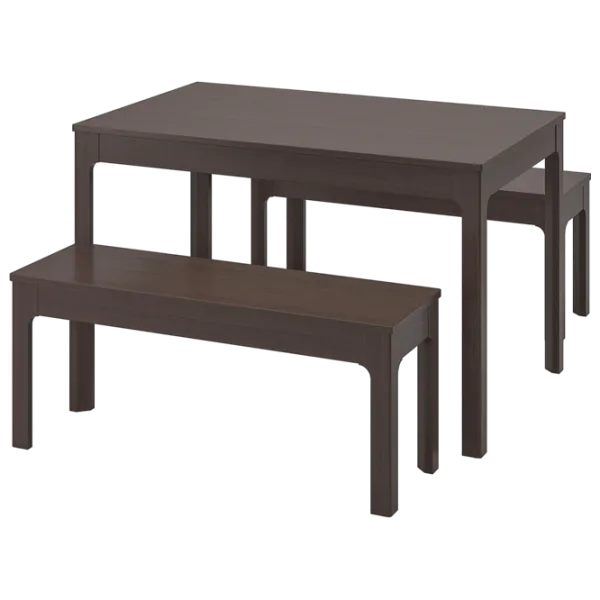 Set masă și scaune Ikea Ekedalen Dreptunghiulară / PAL / Dark Brown photo 1 Set masă și scaune Ikea Ekedalen Dreptunghiulară / PAL / Dark Brown photo 1
