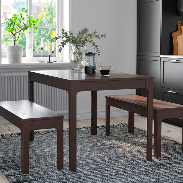Set masă și scaune Ikea Ekedalen Dreptunghiulară / PAL / Dark Brown photo 10 Set masă și scaune Ikea Ekedalen Dreptunghiulară / PAL / Dark Brown photo 10