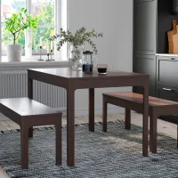 Обеденные стол со стульями Ikea Ekedalen Прямоугольная / ДСП / Тёмно-коричневый photo 6