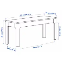 Обеденные стол со стульями Ikea Ekedalen Прямоугольная / ДСП / Тёмно-коричневый photo 7