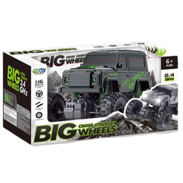 Mașină Big Weels 21962 8600024021962   / 2.4 GHz / Black Green photo 1