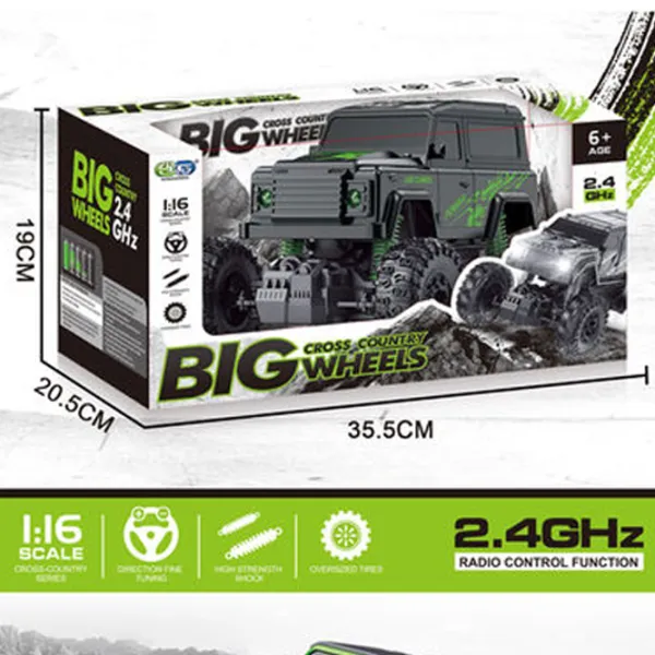 Mașină Big Weels 21962 8600024021962   / 2.4 GHz / Black Green photo 3