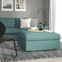 Fotoliu moale Ikea Kivik Grey Turquoise / Stofă photo 2