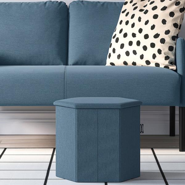 Пуф Ikea Kjuge Синий / Ткань photo 3 Пуф Ikea Kjuge Синий / Ткань photo 3