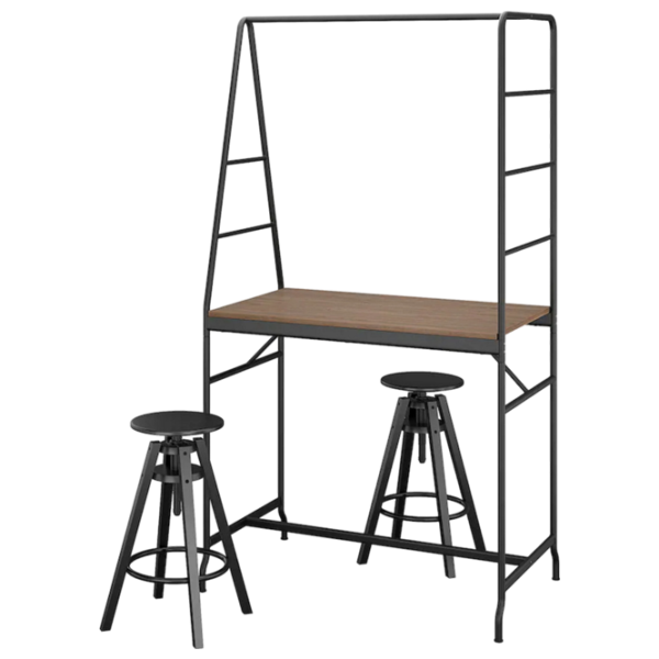 Set masă și scaune Ikea Haverud/Dalfred Dreptunghiulară / PAL / Black photo 1