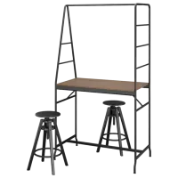 Set masă și scaune Ikea Haverud/Dalfred Dreptunghiulară / PAL / Black