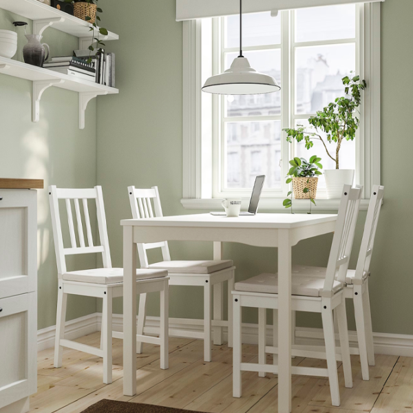 Set masă și scaune Ikea Hauga/Stefan Dreptunghiulară / PAL / White photo 9