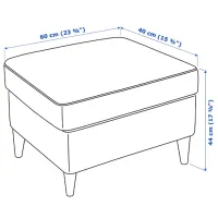Пуф Ikea Strandmon Коричневый / Кожа photo 2