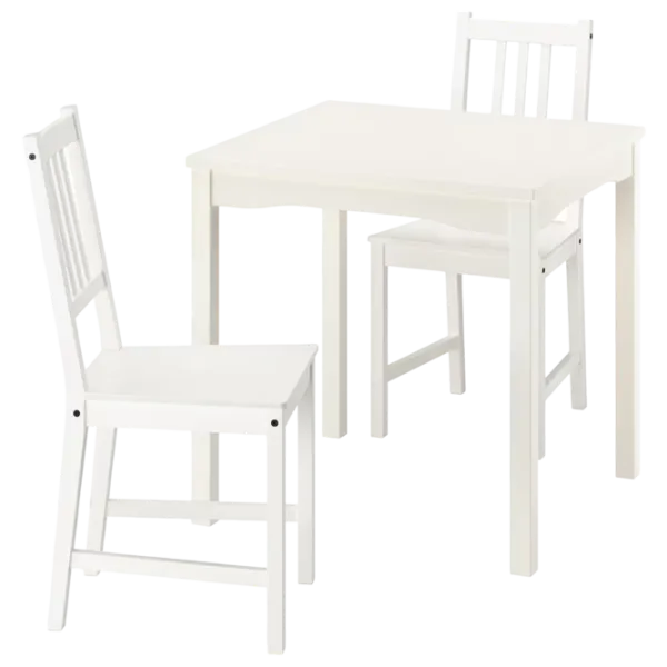 Set masă și scaune Ikea Hauga/Stefan Dreptunghiulară / PAL / White photo 1