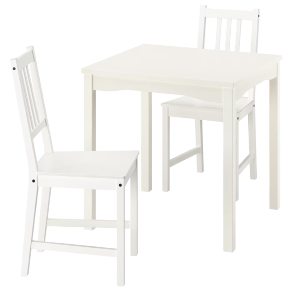 Set masă și scaune Ikea Hauga/Stefan Dreptunghiulară / PAL / White photo 1