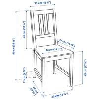 Обеденные стол со стульями Ikea Hauga/Stefan Прямоугольная / ДСП / Белый photo 4