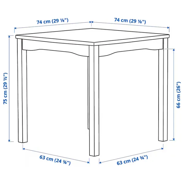 Set masă și scaune Ikea Hauga/Stefan Dreptunghiulară / PAL / White photo 5
