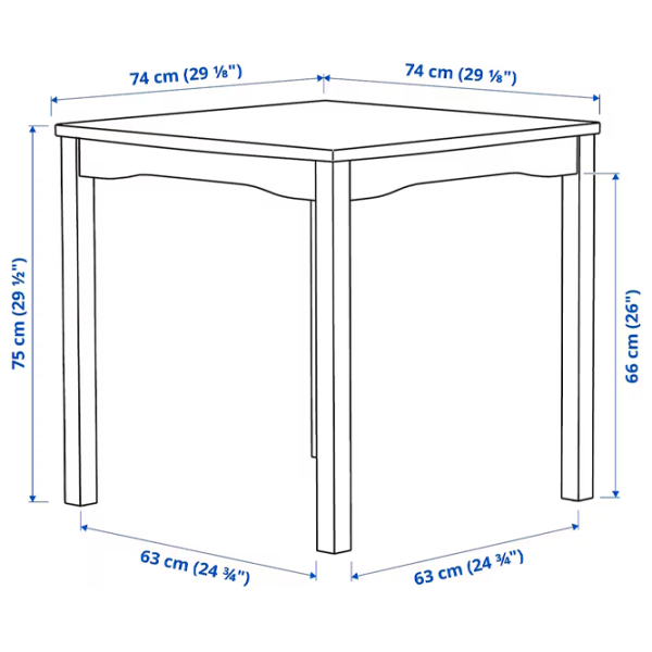 Set masă și scaune Ikea Hauga/Stefan Dreptunghiulară / PAL / White photo 5
