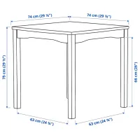 Обеденные стол со стульями Ikea Hauga/Stefan Прямоугольная / ДСП / Белый photo 5