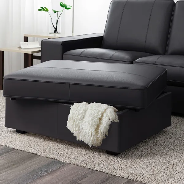 Fotoliu moale Ikea Kivik  Black / Piele  photo 4