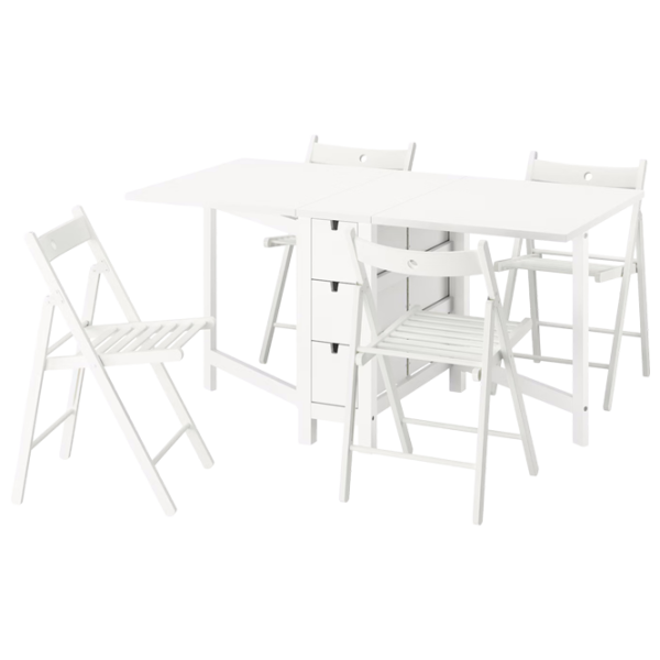 Set masă și scaune Ikea Norden/Frosvi Dreptunghiulară / PAL / White photo 1