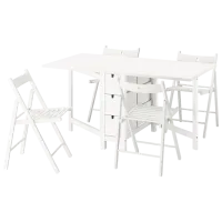 Set masă și scaune Ikea Norden/Frosvi Dreptunghiulară / PAL / White
