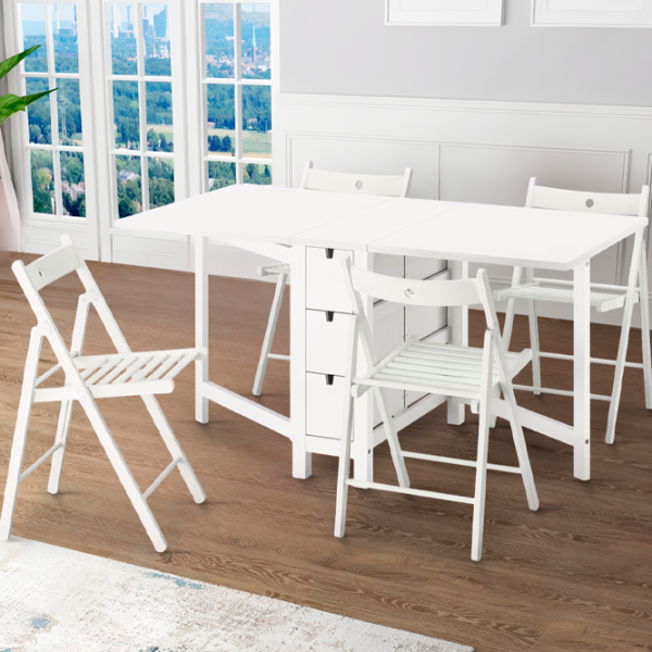 Set masă și scaune Ikea Norden/Frosvi Dreptunghiulară / PAL / White photo 9
