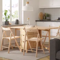Обеденные стол со стульями Ikea Norden/Frosvi Прямоугольная / ДСП / Wood photo 10
