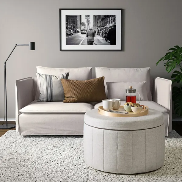 Fotoliu moale Ikea Sidsjo Beige / Stofă  photo 2