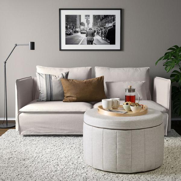 Fotoliu moale Ikea Sidsjo Beige / Stofă  photo 2