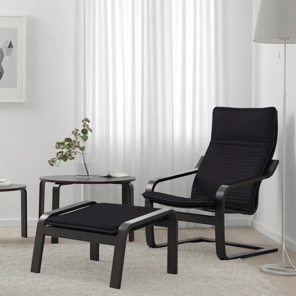 Fotoliu moale Ikea Poang Black / Stofă  photo 2 Fotoliu moale Ikea Poang Black / Stofă  photo 2