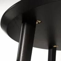 Set masă și scaune Ikea Lisabo/Karlpetter/Gunnared Rotundă / MDF / Black photo 4