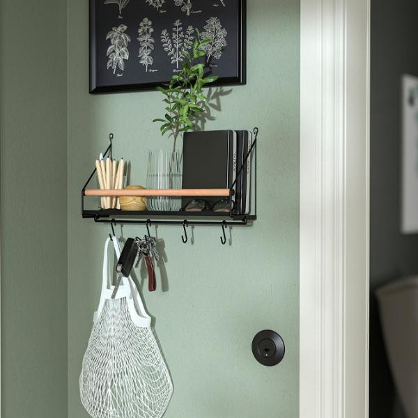 Вешалка Ikea Akerbruk Массив / Черный photo 2