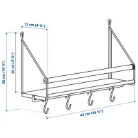 Cuier Ikea Akerbruk Masiv / Black photo 3