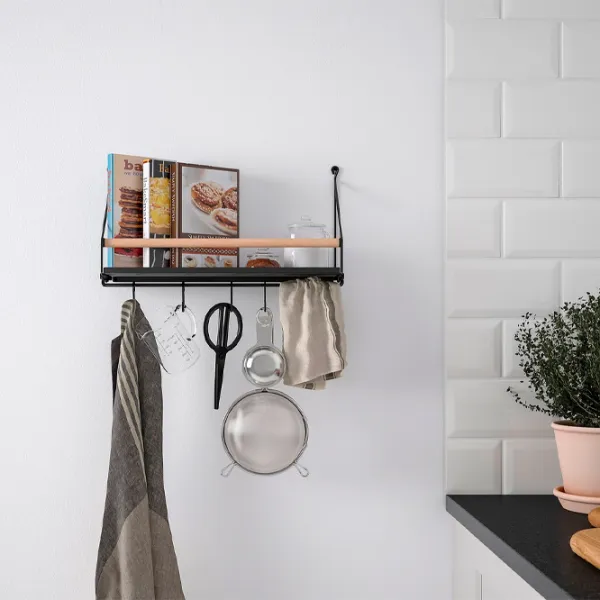 Вешалка Ikea Akerbruk Массив / Черный photo 5