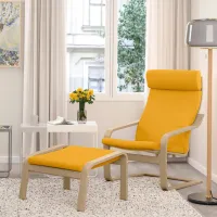 Fotoliu moale Ikea Poang Wood / Stofă photo 4