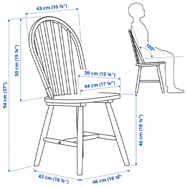 Set masă și scaune Ikea Danderyd/Skogsta Dreptunghiulară / PAL / Wood photo 8