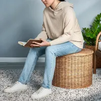 Пуф Ikea Tolkning Wood / Пластик photo 3