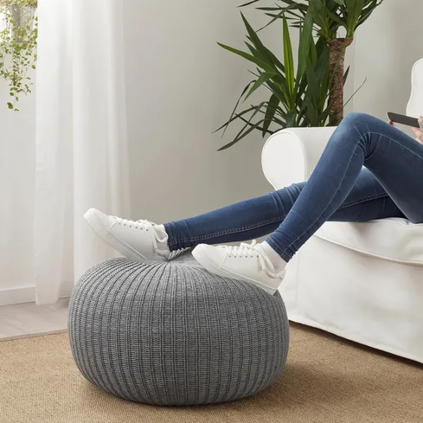 Пуф Ikea Sandared Серый / Ткань  photo 3