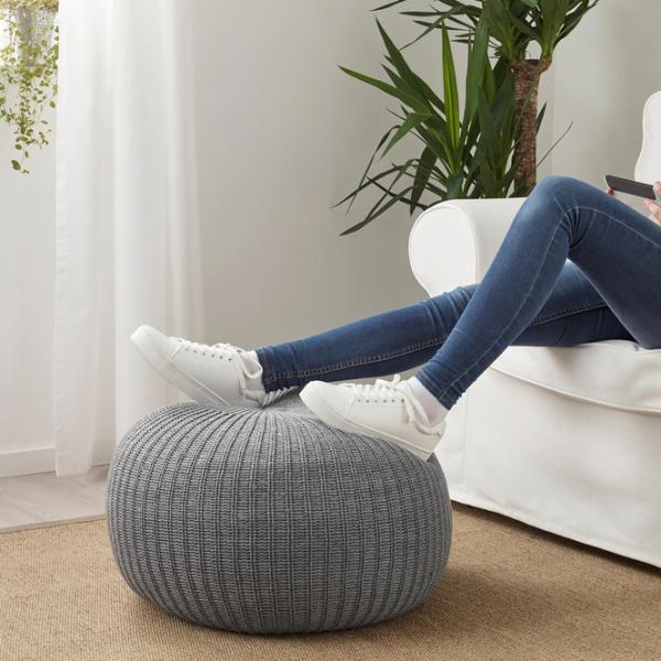 Пуф Ikea Sandared Серый / Ткань  photo 3