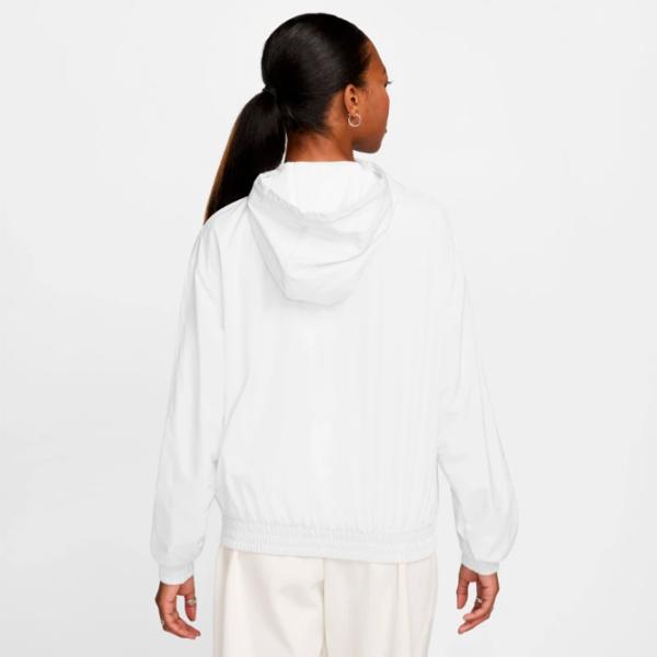 Толстовка для женщин Nike Sportswear Classic Wovens Loose UV Hooded Jacket Осень - Зима / Белый photo 3