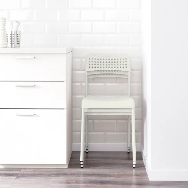 Set masă și scaune Ikea Melltorp/Adde Pătrată / PAL / White photo 3 Set masă și scaune Ikea Melltorp/Adde Pătrată / PAL / White photo 3